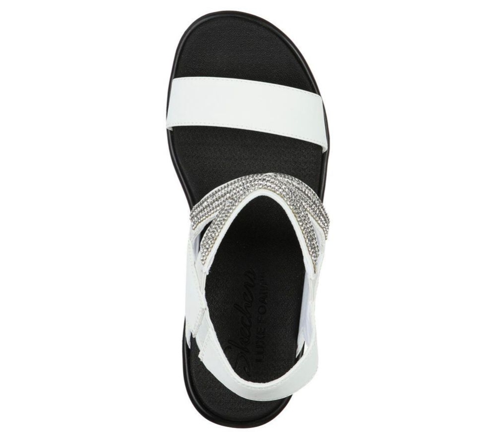 Skechers Rumble On - Chart Topper Women's Sandals White | RVPM79368