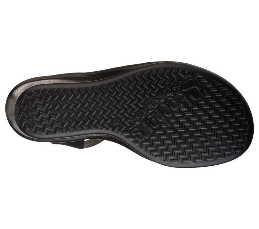 Skechers Rumblers - Queen B Women's Sandals Black | GQVW63041