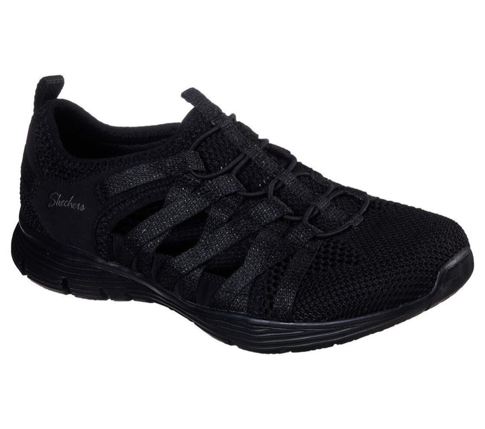 Skechers Seager - Breeze In Women\'s Trainers Black | ATHU26547