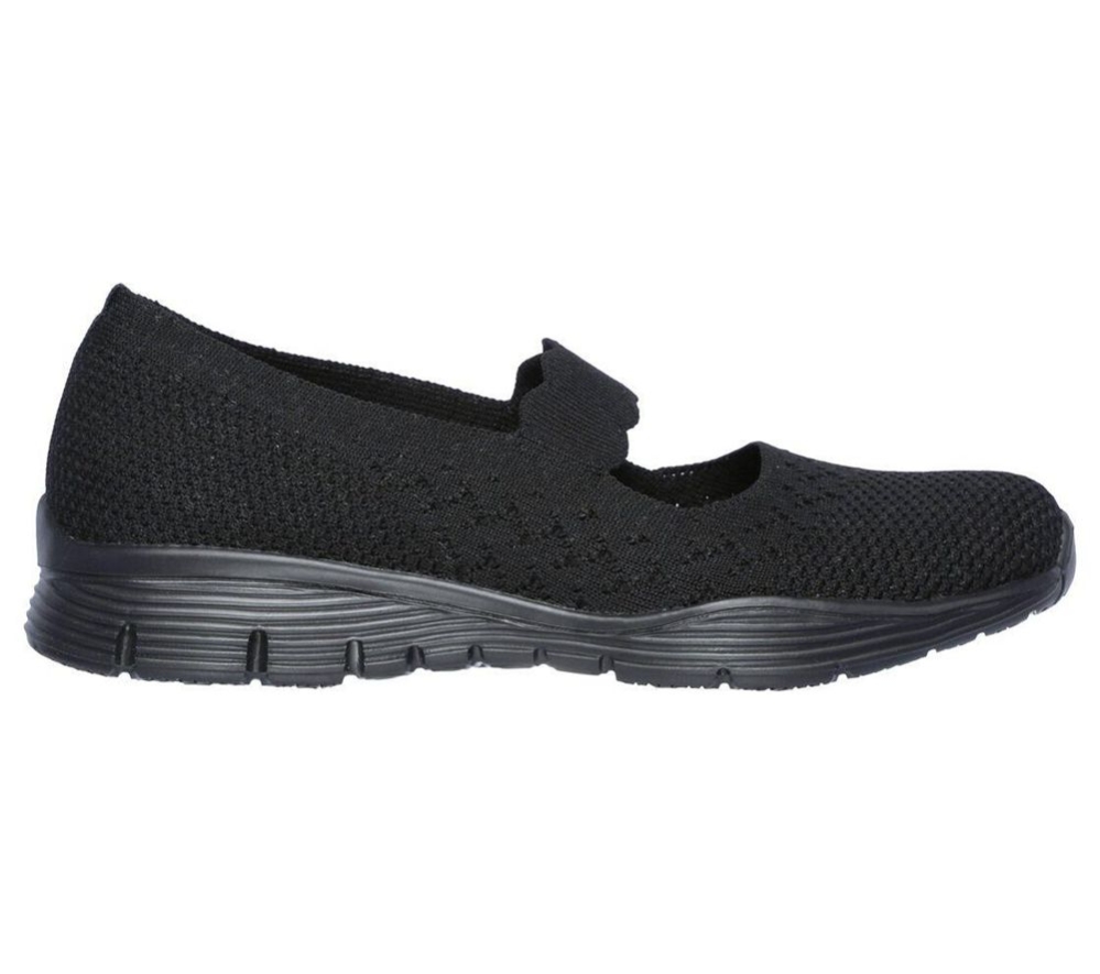 Skechers Seager - Power Hitter Women's Trainers Black | WUPV27089