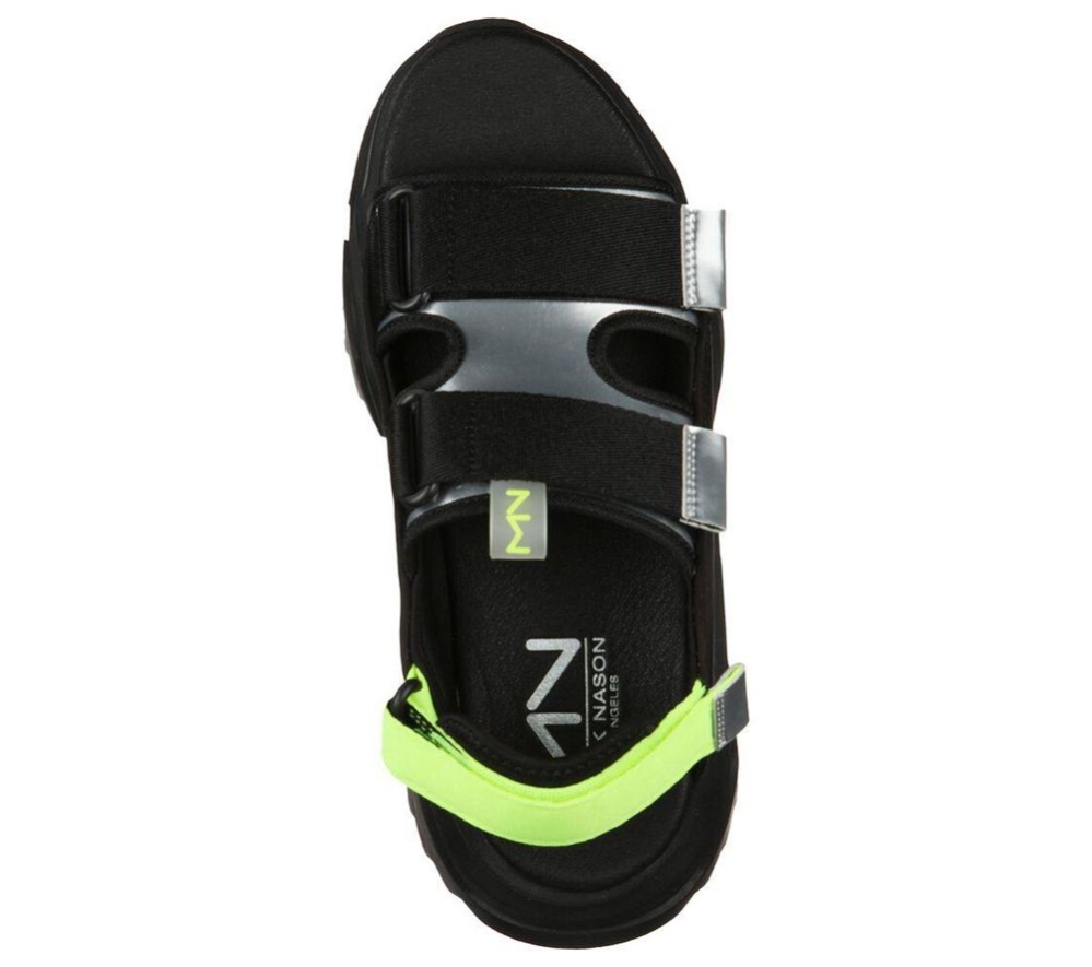 Skechers Smart Block - Ravi Women's Sandals Black Yellow | ZELF60921