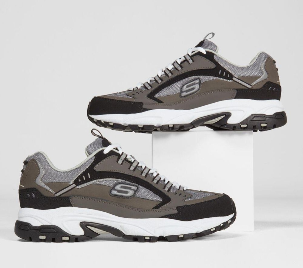 Skechers Stamina - Cutback Men's Training Shoes Grey Black | XQGB47396