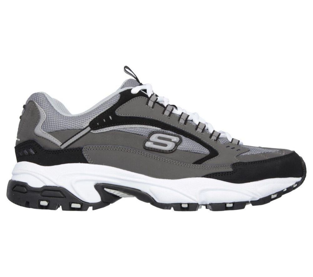 Skechers Stamina - Cutback Men's Training Shoes Grey Black | XQGB47396