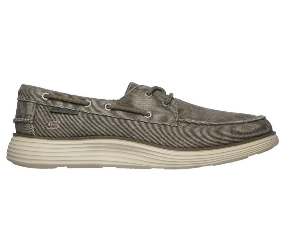 Skechers Status 2.0 - Lorano Men's Boat Shoes Grey | YMHP81950