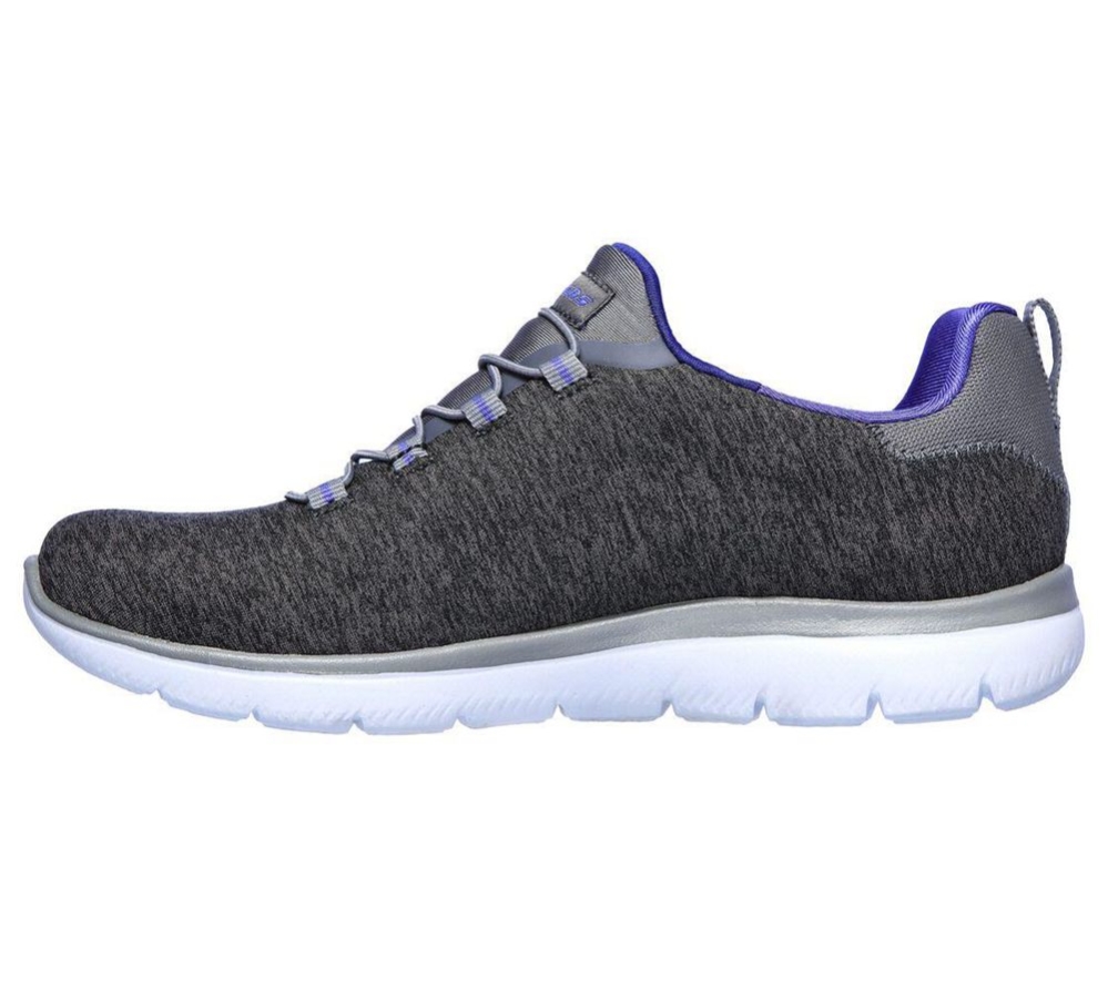 Skechers Summits - Quick Getaway Women's Trainers Grey Purple | GMVD71263