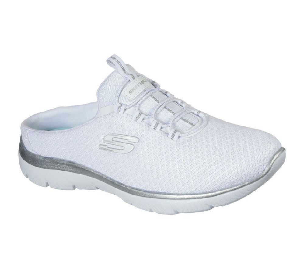 Skechers Summits - Swift Step Women\'s Trainers White Silver | YQCV69870