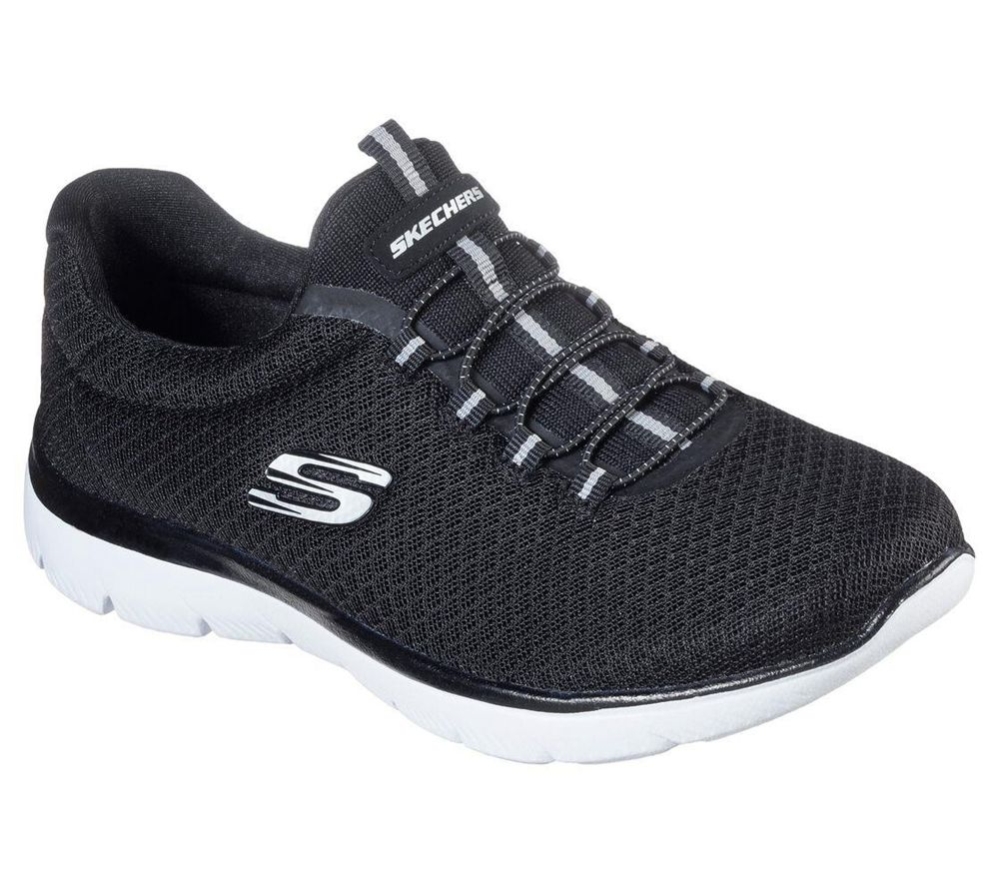 Skechers Summits Women\'s Trainers Black White | JTCA51860