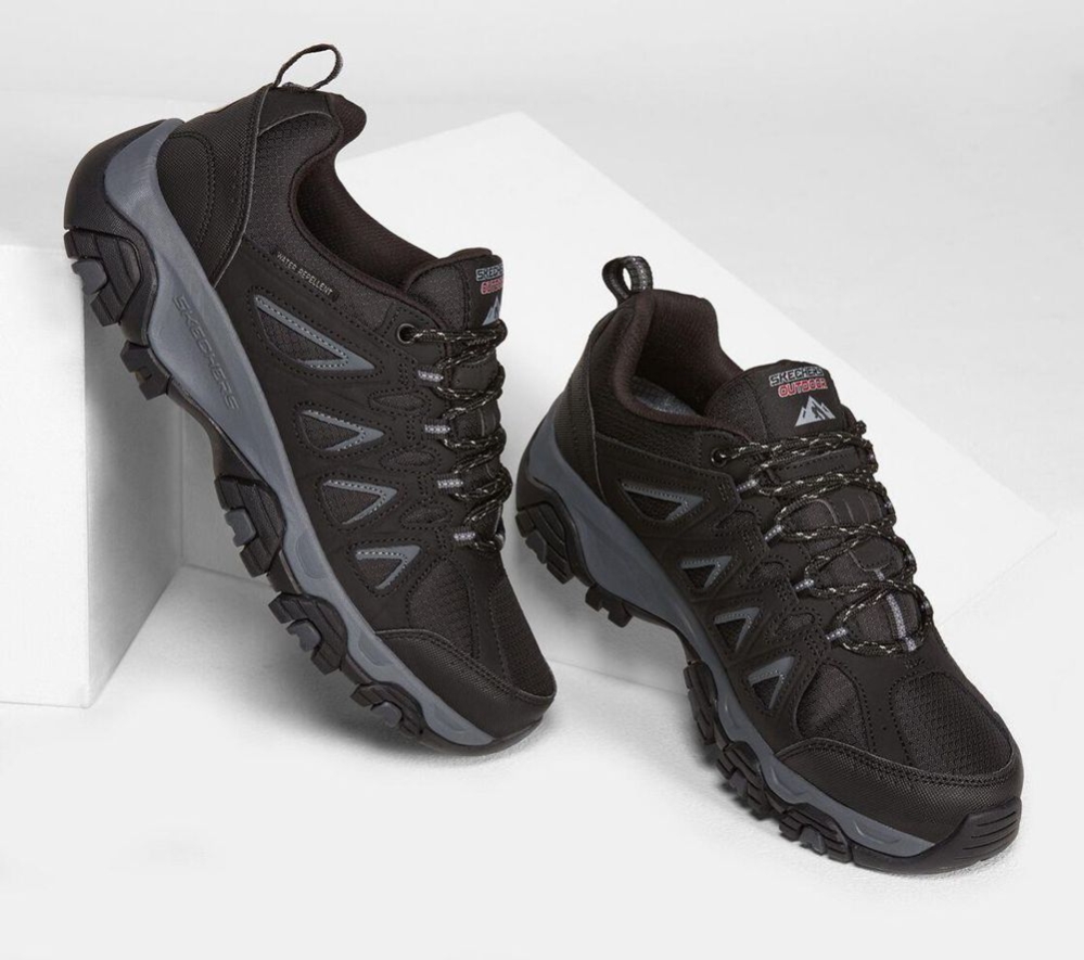 Skechers Terrabite Men's Hiking Shoes Black Grey | NHUO13804