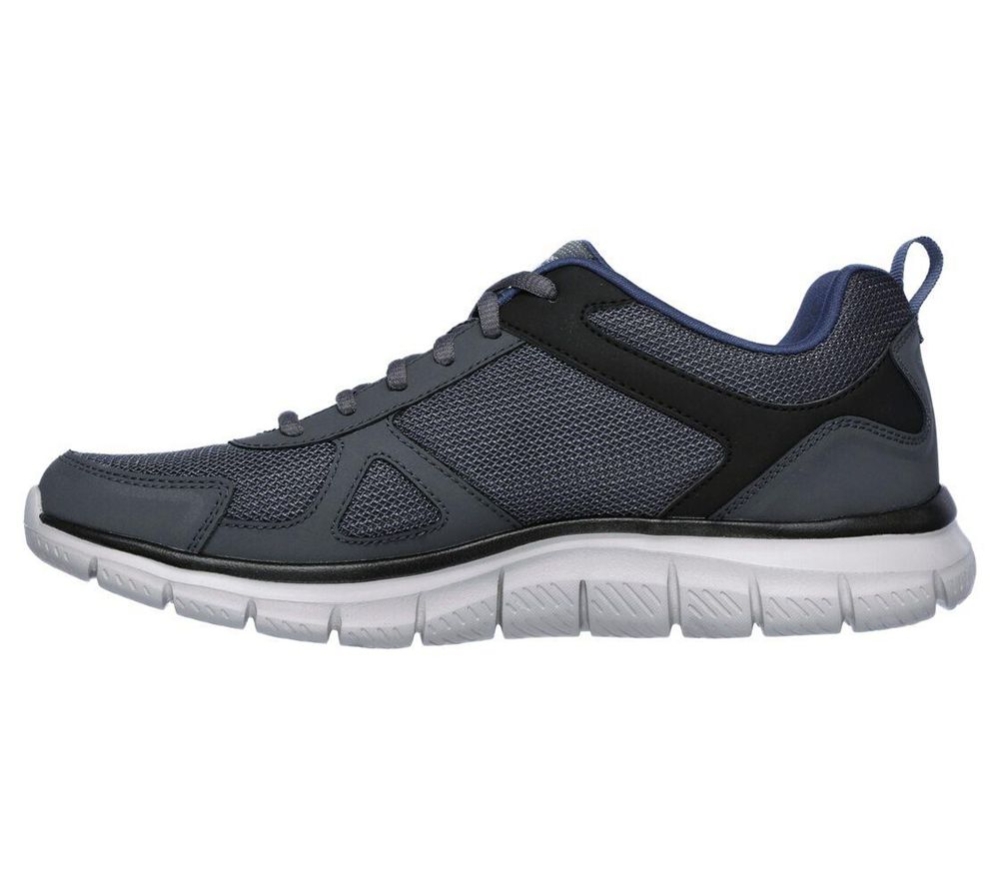 Skechers Track Men's Training Shoes Grey Navy Black | YLVR10674