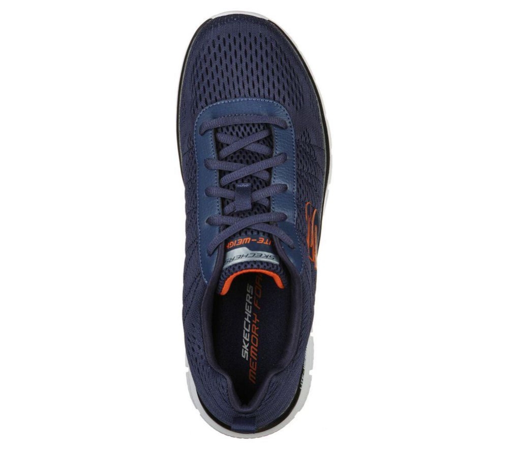 Skechers Track - Moulton Men's Training Shoes Navy Orange | SFED15320