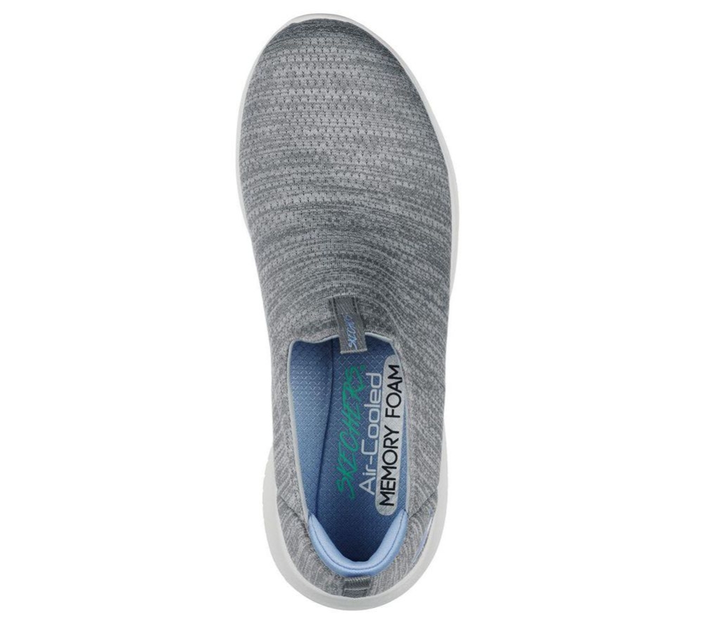 Skechers Ultra Flex - Gracious Touch Women's Trainers Grey Blue | XBLW18459