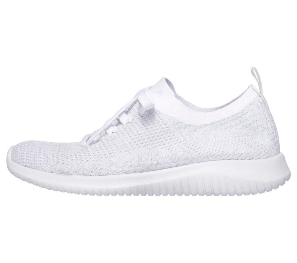 Skechers Ultra Flex - Salutations Women's Trainers White Silver | DNSY23470