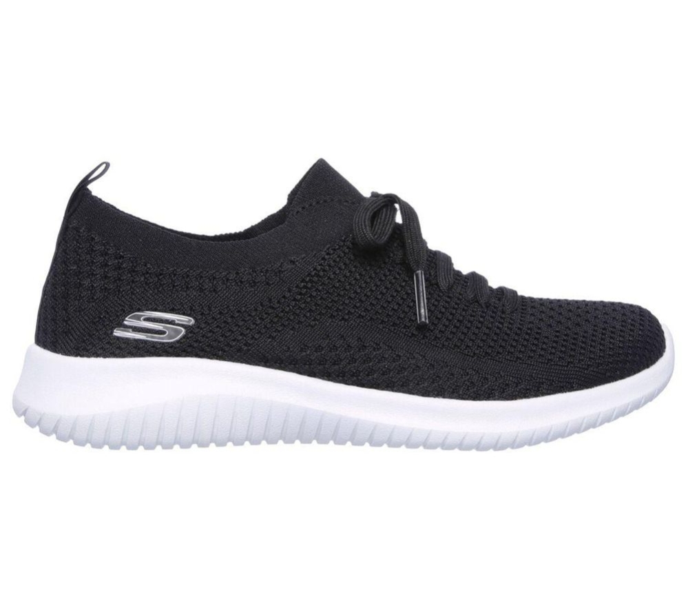 Skechers Ultra Flex - Statements Women's Trainers Black White | YPVU15837