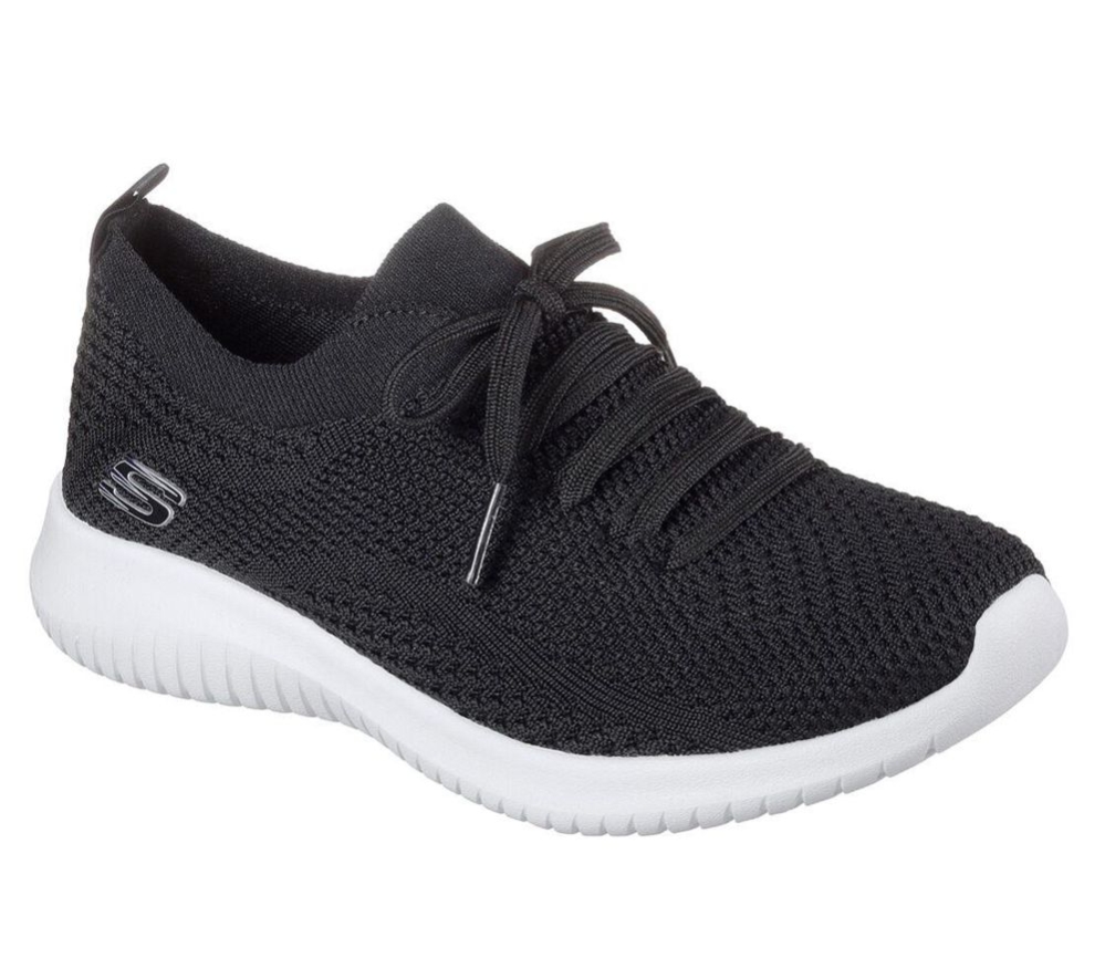 Skechers Ultra Flex - Statements Women\'s Trainers Black White | YPVU15837