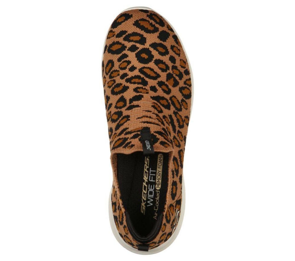 Skechers Ultra Flex - Wild Expedition Women's Trainers Leopard | KRIU18276