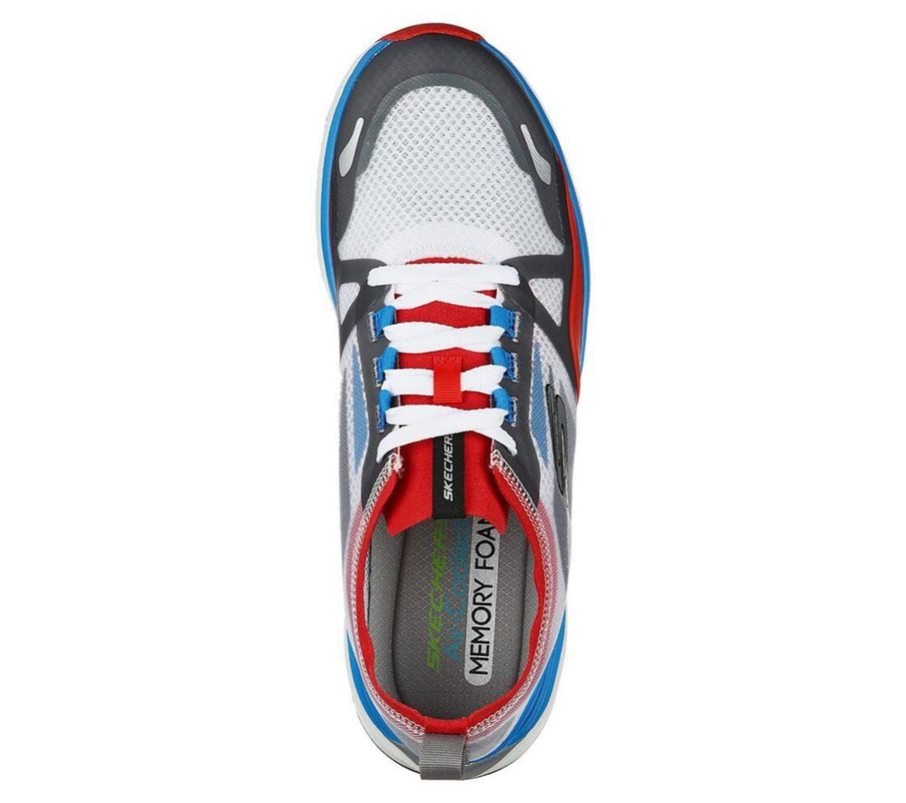 Skechers Ultra Groove - Fired Up Men's Training Shoes White Red Blue | YBMJ93540