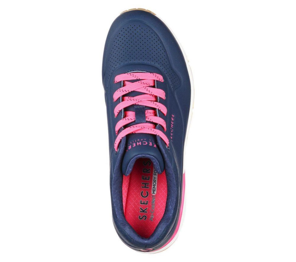 Skechers Uno - Highlines Women's Trainers Navy Pink | VCDF07841