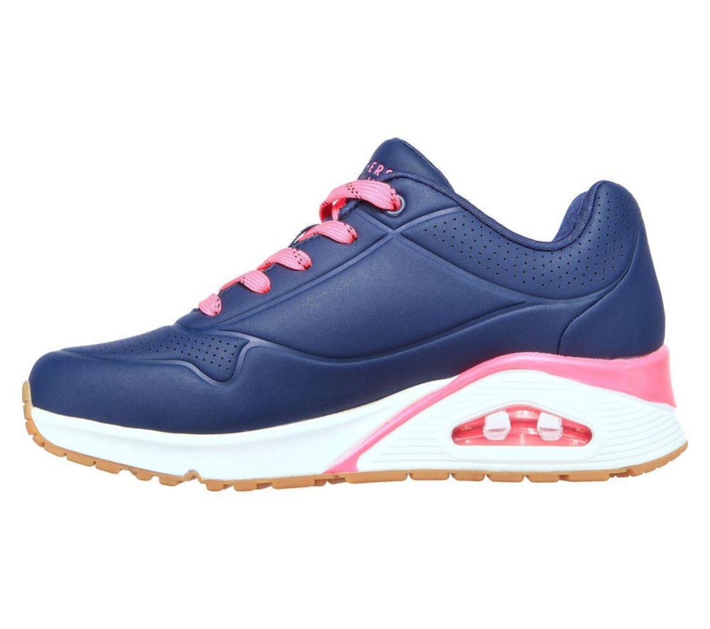 Skechers Uno - Highlines Women's Trainers Navy Pink | VCDF07841