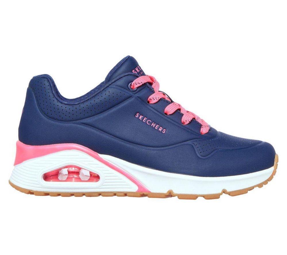 Skechers Uno - Highlines Women's Trainers Navy Pink | VCDF07841