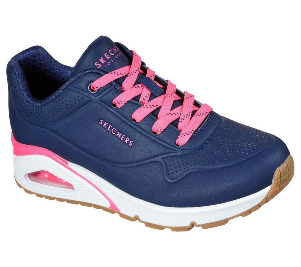 Skechers Uno - Highlines Women\'s Trainers Navy Pink | VCDF07841