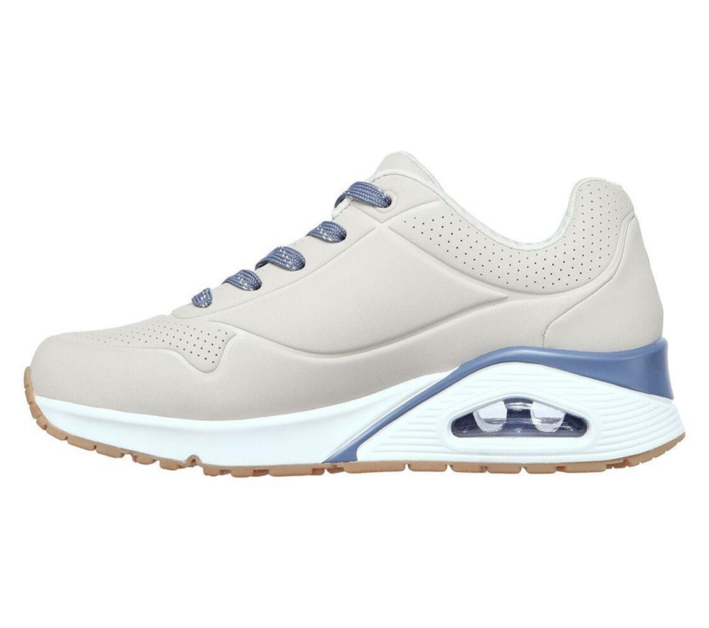 Skechers Uno - Highlines Women's Trainers Beige Blue | WQKF17362