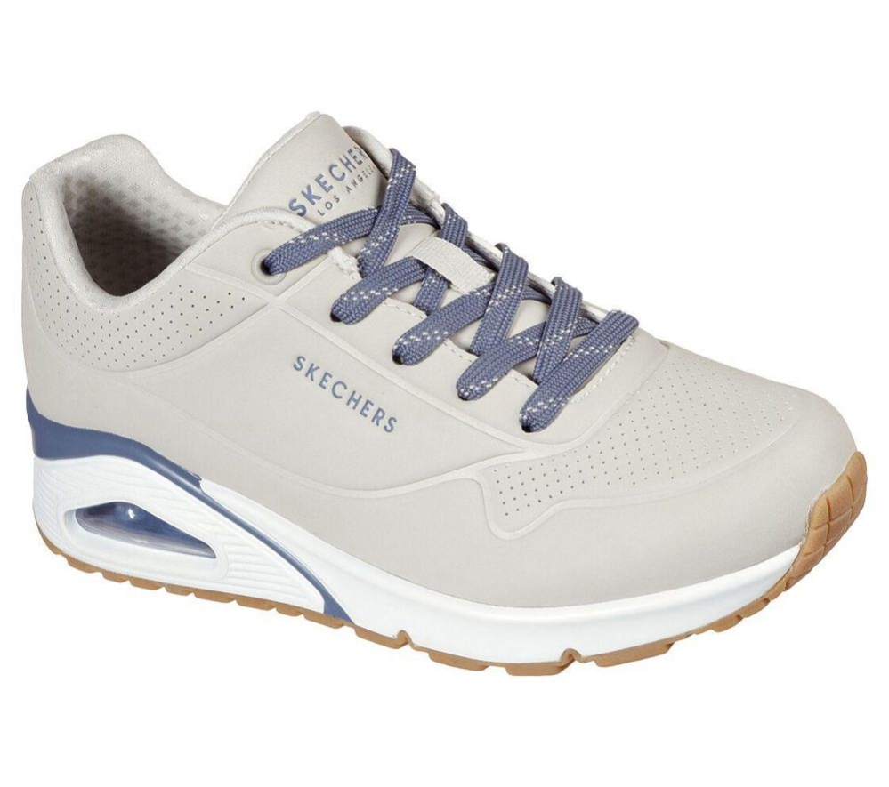 Skechers Uno - Highlines Women\'s Trainers Beige Blue | WQKF17362