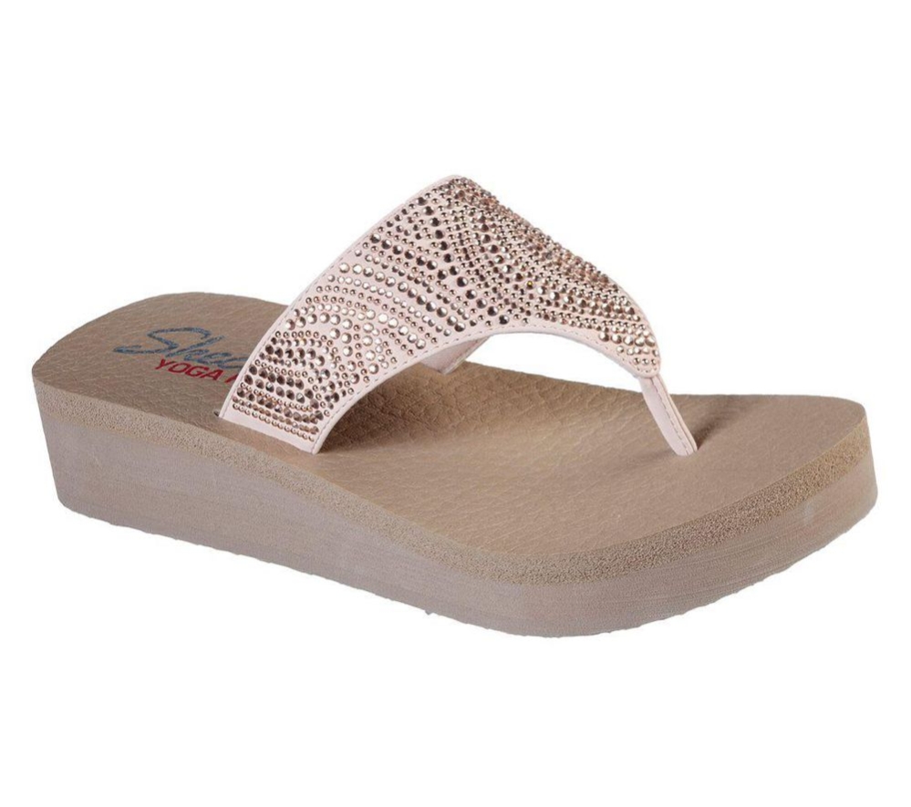 Skechers Vinyasa - Stone Candy Women\'s Flip Flops Pink | HVJX48301