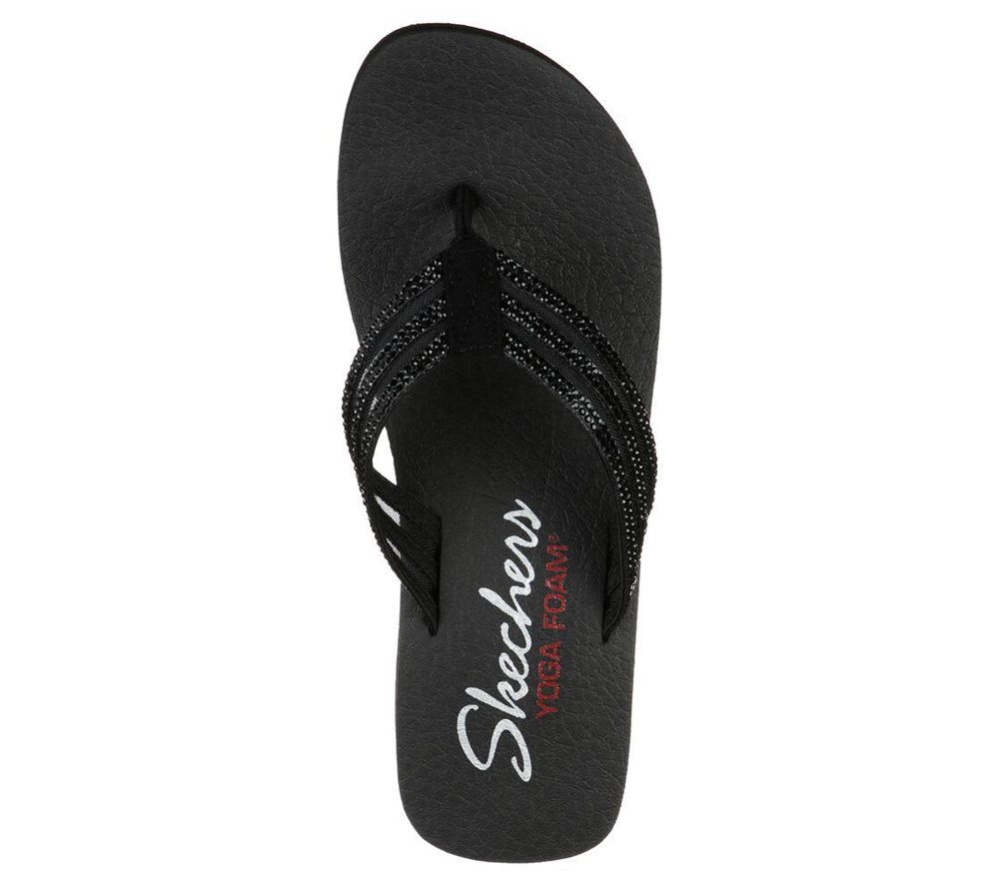 Skechers Vinyasa - Sugar Pie Women's Flip Flops Black | UHDK30782