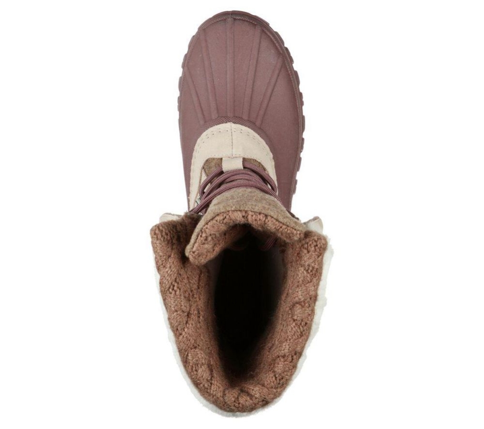 Skechers Windom - Pretty Winter Women's Winter Boots Purple Brown Beige | WSEG53726