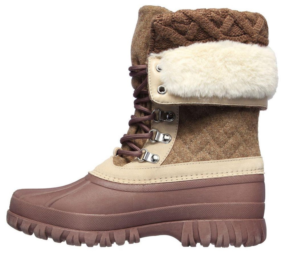 Skechers Windom - Pretty Winter Women's Winter Boots Purple Brown Beige | WSEG53726