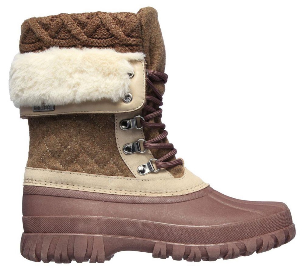 Skechers Windom - Pretty Winter Women's Winter Boots Purple Brown Beige | WSEG53726