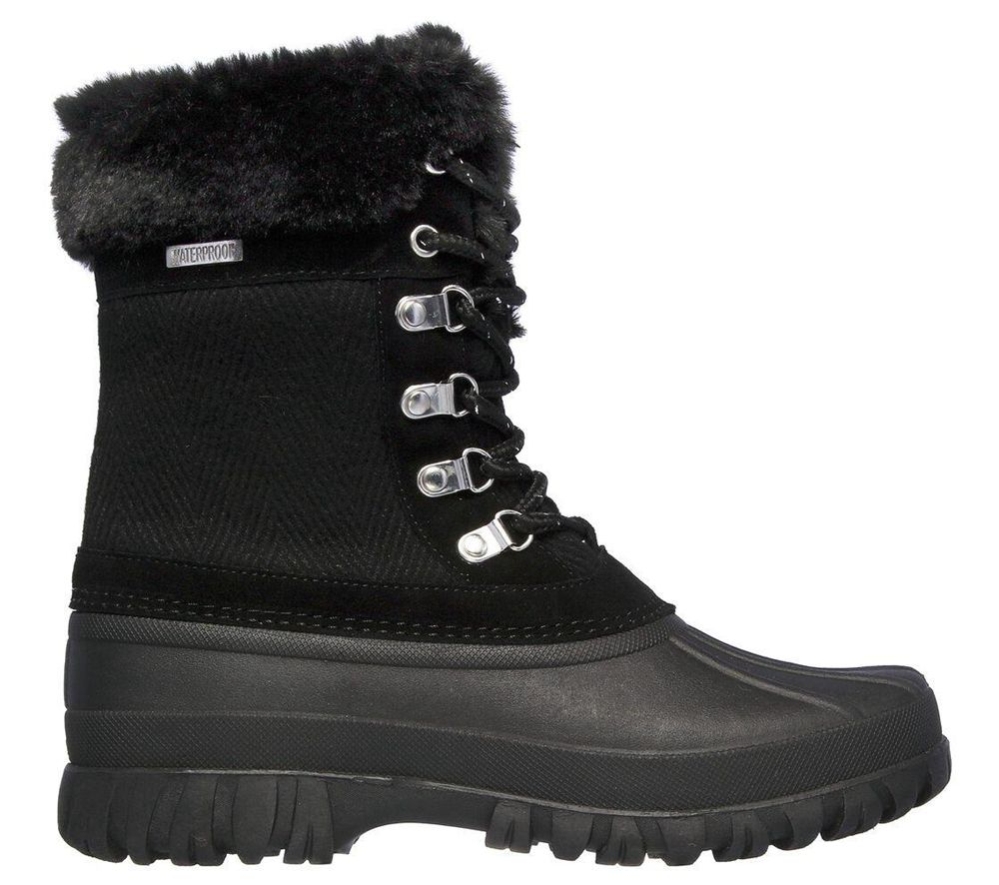 Skechers Windom - Snow Mood Women's Winter Boots Black | XWIG48593