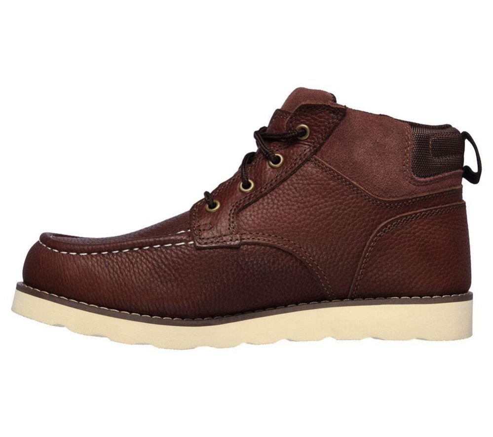 Skechers Work Relaxed Fit: Kadmiel Men's Work Boots Brown | CLWB46103