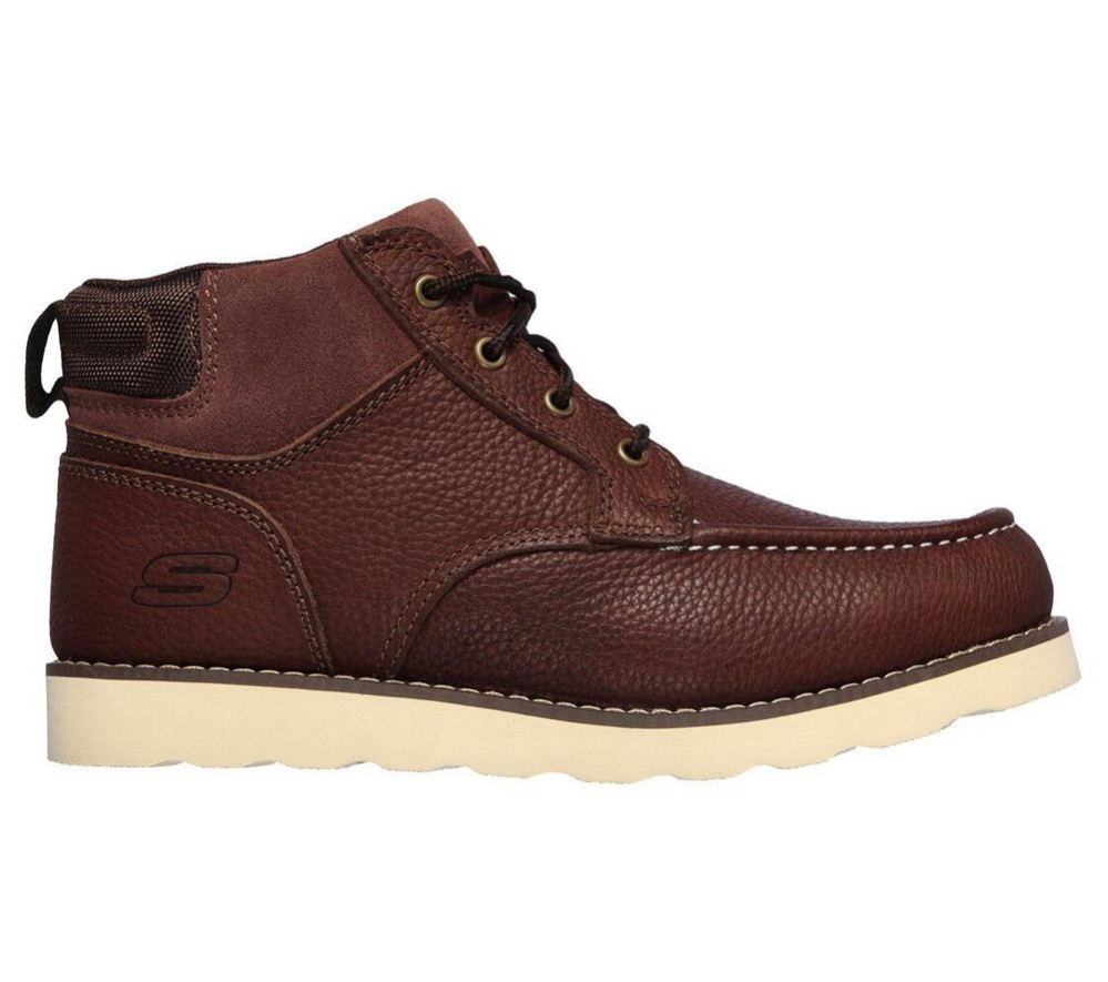 Skechers Work Relaxed Fit: Kadmiel Men's Work Boots Brown | CLWB46103