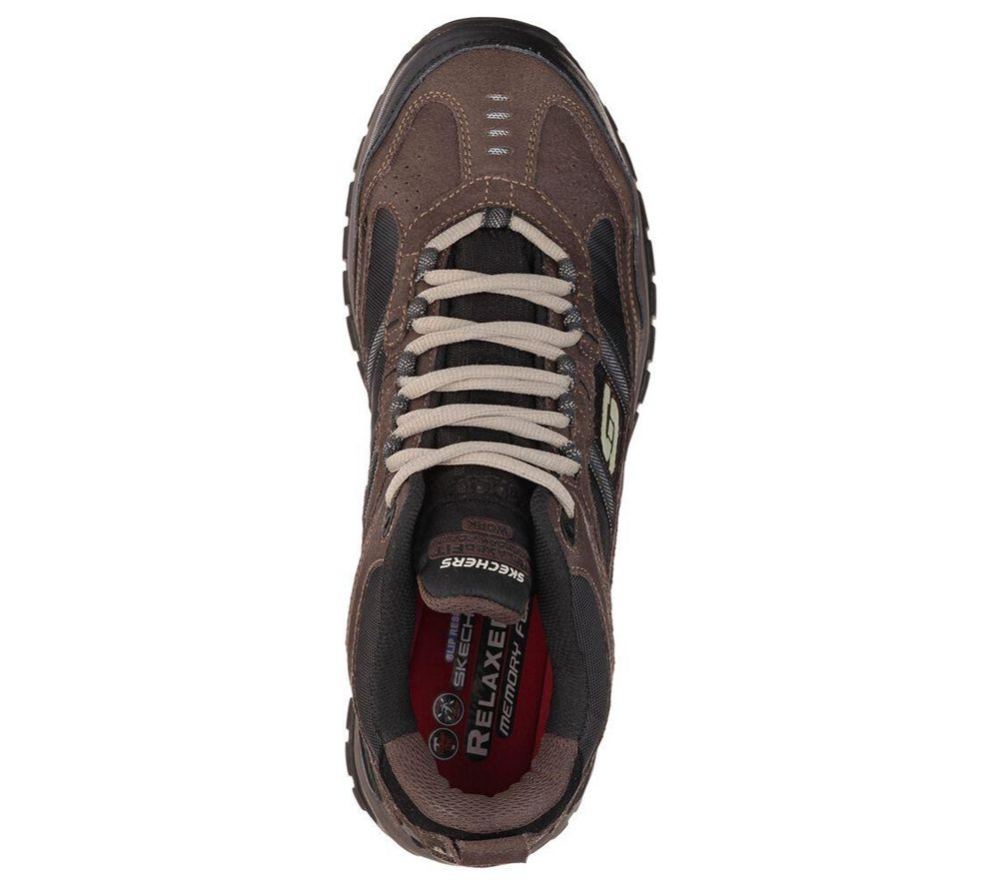 Skechers Work Relaxed Fit: Soft Stride - Canopy Comp Toe Men's Trainers Brown Black | ELAJ61803