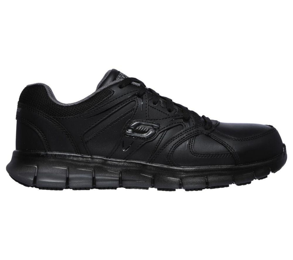 Skechers Work Relaxed Fit: Synergy - Ekron Alloy Toe Men's Trainers Black Grey | UDNV31549