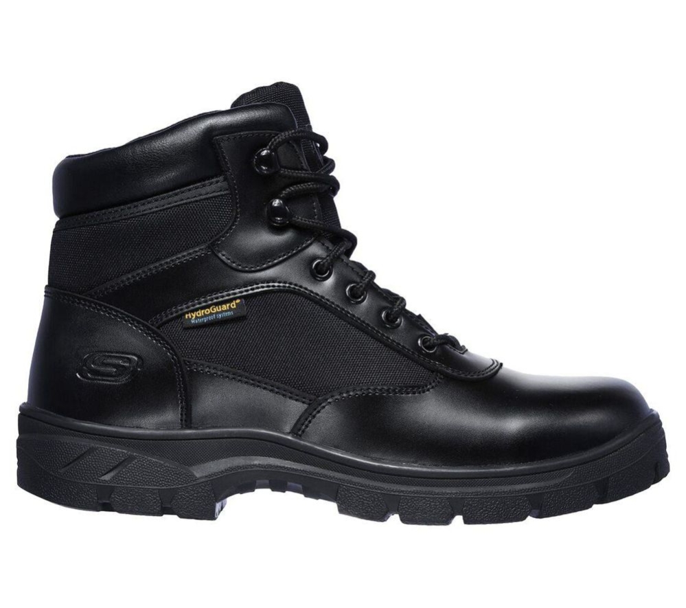 Skechers Work Relaxed Fit: Wascana - Benen WP Tactical Men's Work Boots Black | JHON12795