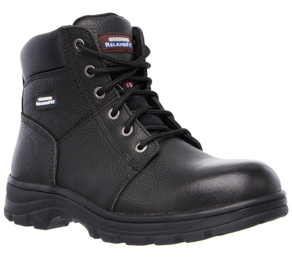 Skechers Work: Relaxed Fit - Workshire ST Men\'s Work Boots Black | PAGM08174