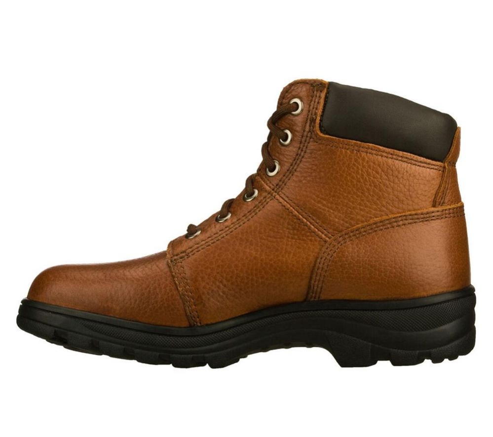 Skechers Work: Relaxed Fit - Workshire ST Men's Work Boots Brown | ZBCS03127
