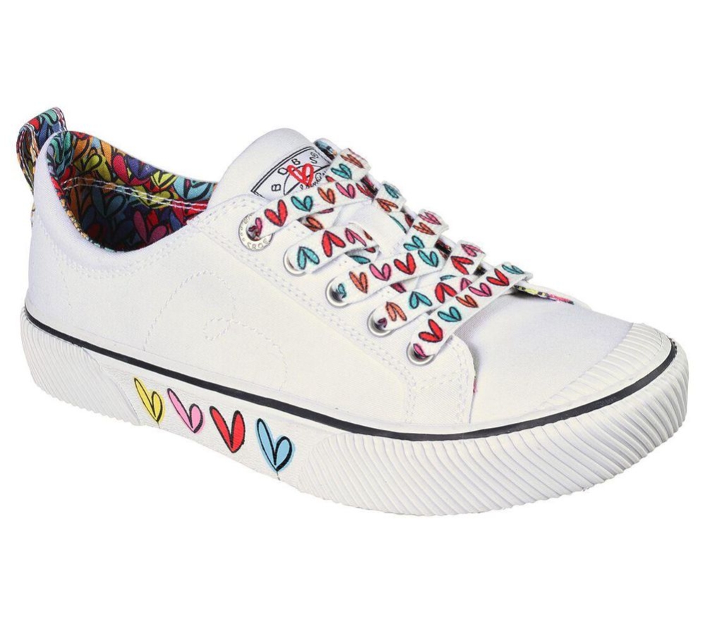 Skechers x JGoldcrown: BOBS B Wild - Love Only Women\'s Trainers White Multicolor | NVHX85031