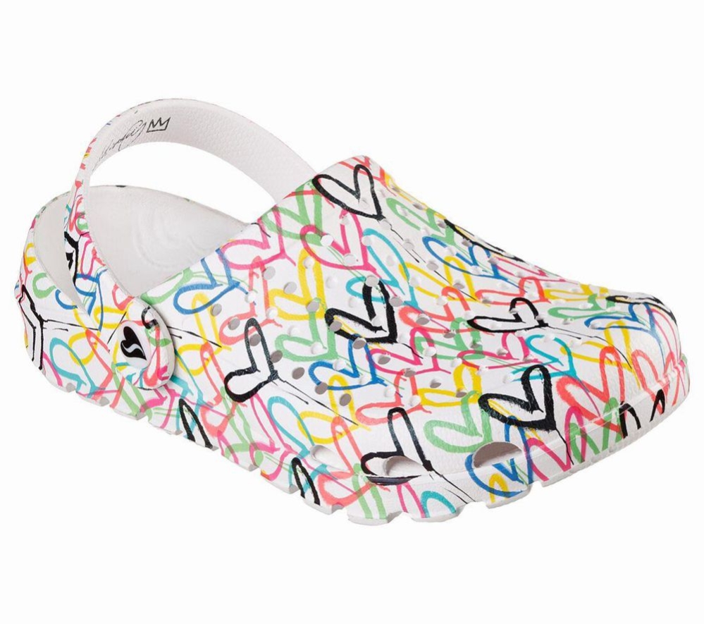 Skechers x JGoldcrown: Footsteps - More Love Women\'s Clogs White Multicolor | RIGP75601