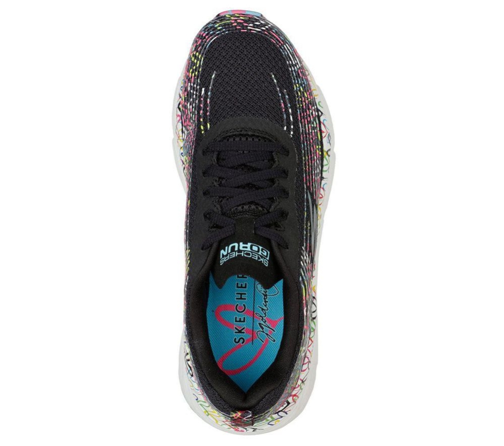 Skechers x JGoldcrown: Max Cushioning Elite - Painted With Love Women's Running Shoes Black Multicolor | CFJV49780