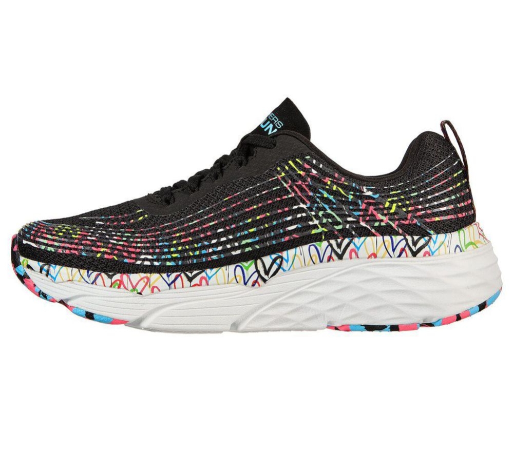 Skechers x JGoldcrown: Max Cushioning Elite - Painted With Love Women's Running Shoes Black Multicolor | CFJV49780