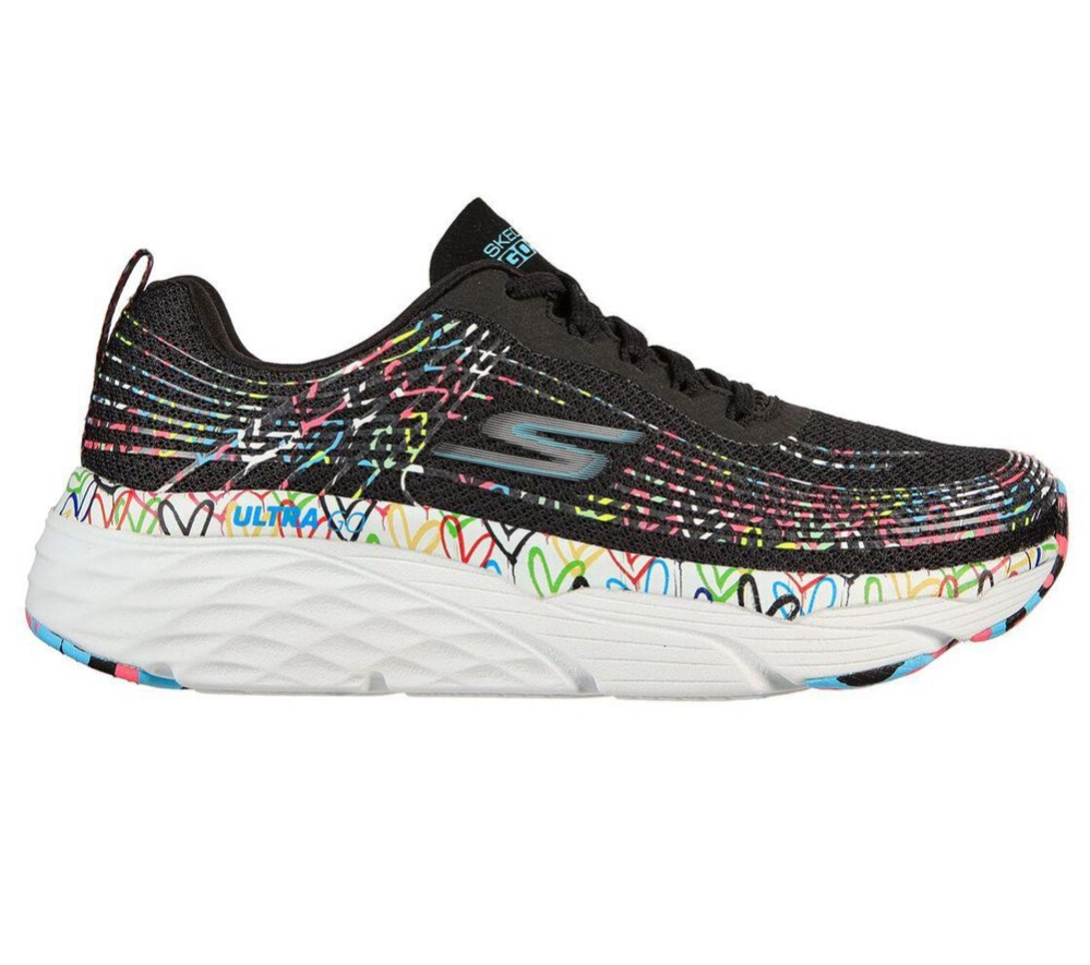 Skechers x JGoldcrown: Max Cushioning Elite - Painted With Love Women's Running Shoes Black Multicolor | CFJV49780