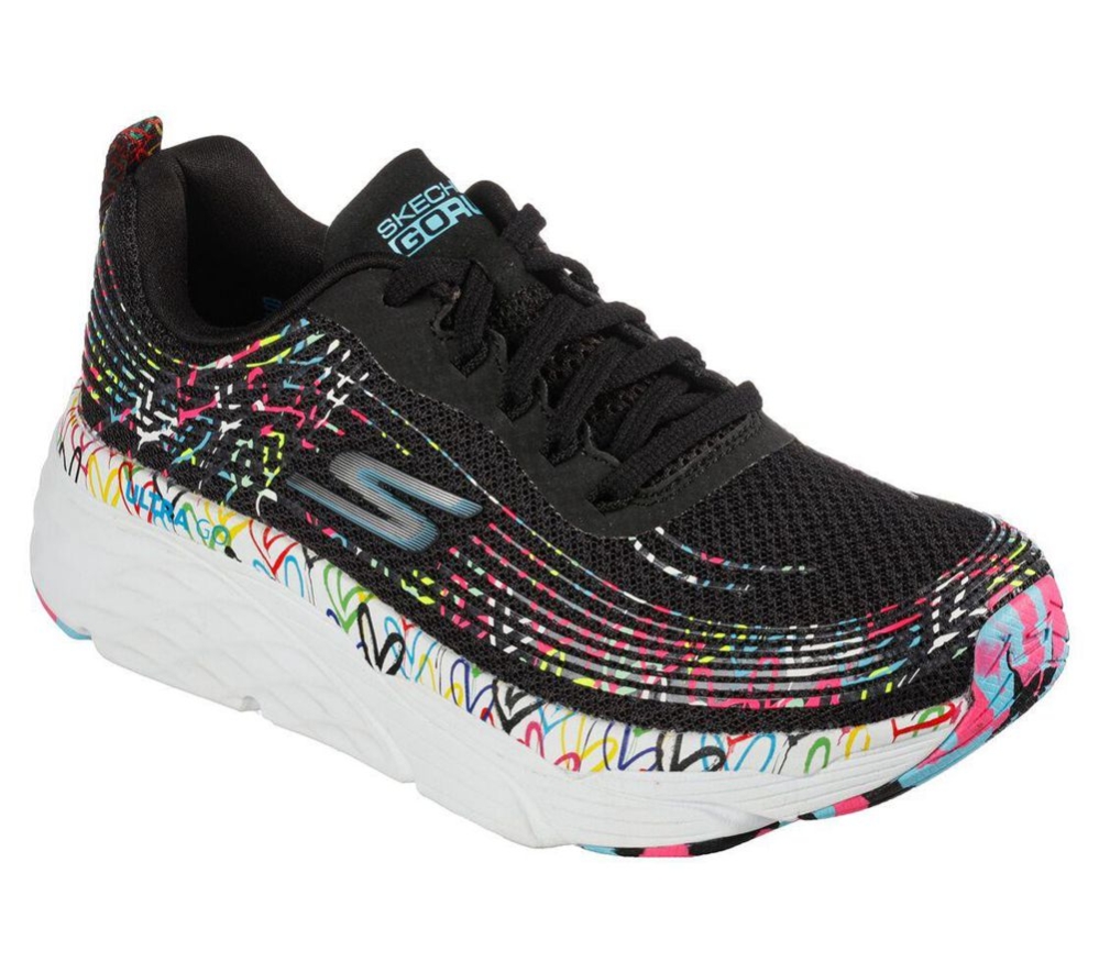 Skechers x JGoldcrown: Max Cushioning Elite - Painted With Love Women\'s Running Shoes Black Multicolor | CFJV49780