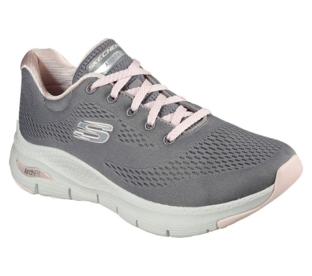 Skechers Arch Fit - Big Appeal Women's Walking Shoes Grey Pink | YKML36715