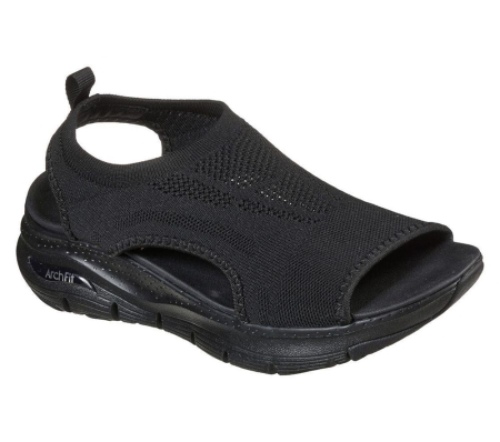 Skechers Arch Fit - City Catch Women's Sandals Black | EPNH52963