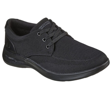 Skechers Arch Fit Darlo - Weedon Men's Slip On Shoes Black | MHBD52704