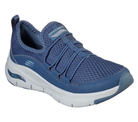 Skechers Arch Fit - Lucky Thoughts Women's Walking Shoes Navy | UOID24713