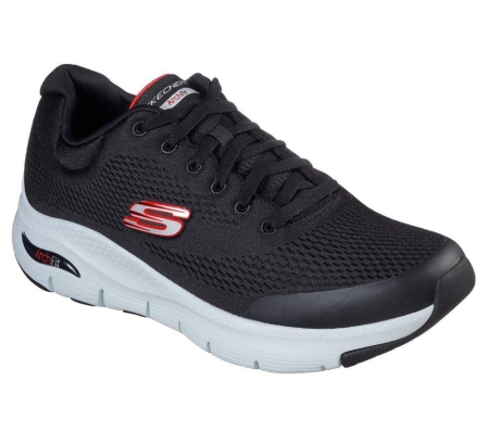 Skechers Arch Fit Men's Training Shoes Black Red | GSZW83265